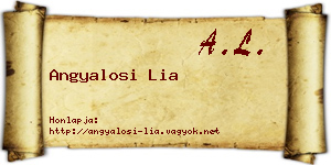 Angyalosi Lia névjegykártya